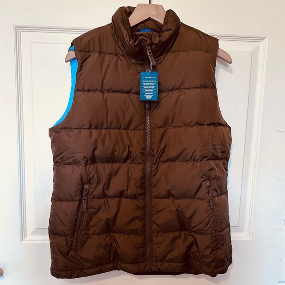 Lands' End Jackets & Blazers - Lands’ End | Vest | Lands’ End in Brown/Blue